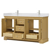 Custom image for Honey Oak with Polished Chrome Trim / White Cultured Marble / No Mirror