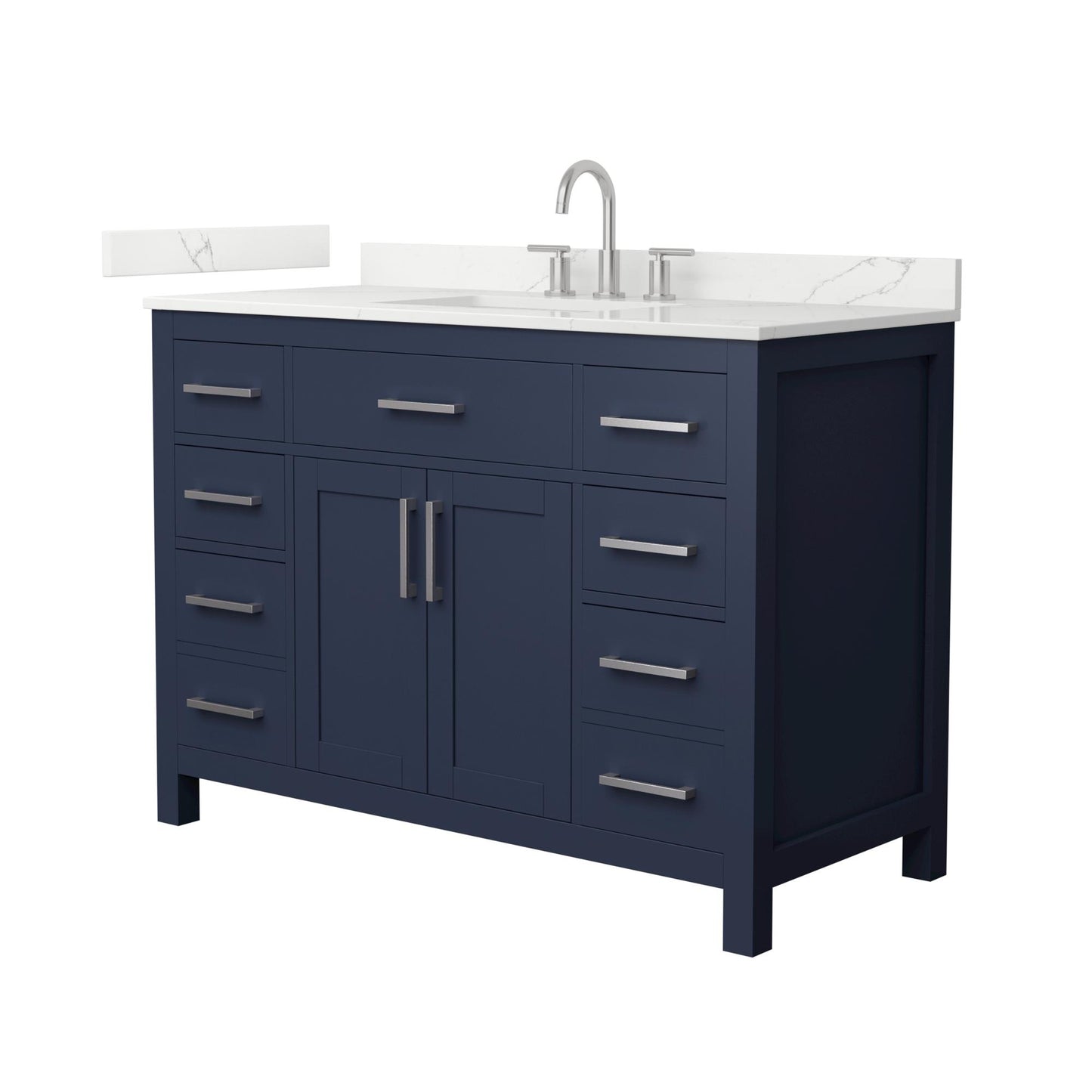 Beckett Bathroom Vanity with Countertop 48 inch Single Sink 3-hole Faucet Setup