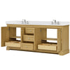 Custom image for Honey Oak with Polished Chrome Trim / Carrara Cultured Marble / No Mirror