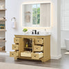 Custom image for Honey Oak with Matte Black Trim / Carrara Cultured Marble / No Mirror