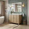 Custom image for White Oak with Brushed Nickel Trim / No Mirror