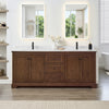 Custom image for Dark Walnut with Matte Black Trim / Carrara Cultured Marble / No Mirror