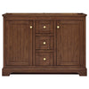 Custom image for Dark Walnut with Brushed Gold Trim / No Mirror