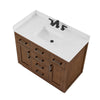 Custom image for Dark Oak with Matte Black Trim / Giotto Quartz / No Mirror