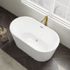 Custom image for White with Polished Chrome Trim and Brushed Gold Faucet