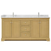 Custom image for Honey Oak with Polished Chrome Trim / Carrara Cultured Marble / No Mirror