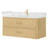 Custom image for Scandinavian Oak with Satin Bronze Trim / White Quartz / No Mirror