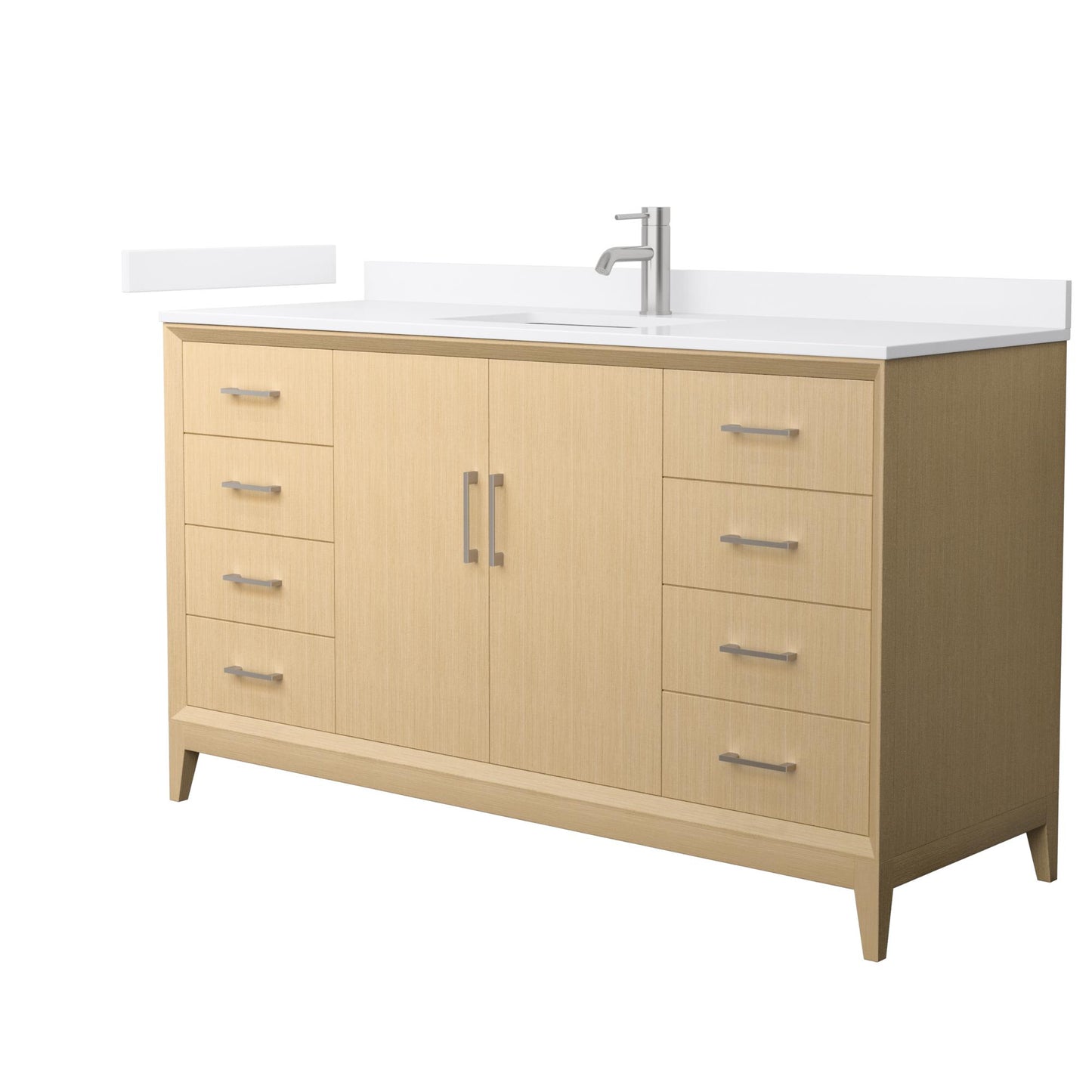 Janna Bathroom Vanity with Countertop 60 inch Single Sink Single hole Faucet Setup
