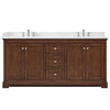 Custom image for Dark Walnut with Polished Chrome Trim / White Cultured Marble / No Mirror
