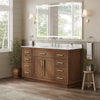 Custom image for Dark Oak with Brushed Nickel Trim / Giotto Quartz / No Mirror