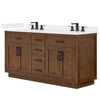 Custom image for Dark Oak with Matte Black Trim / White Cultured Marble / No Mirror