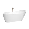 Custom image for White with Shiny White Trim and Brushed Nickel Faucet / 59
