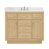 Custom image for Rift Oak with Brushed Nickel Trim / White Quartz / No Mirror