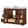 Custom image for Dark Walnut with Polished Chrome Trim / White Quartz / No Mirror