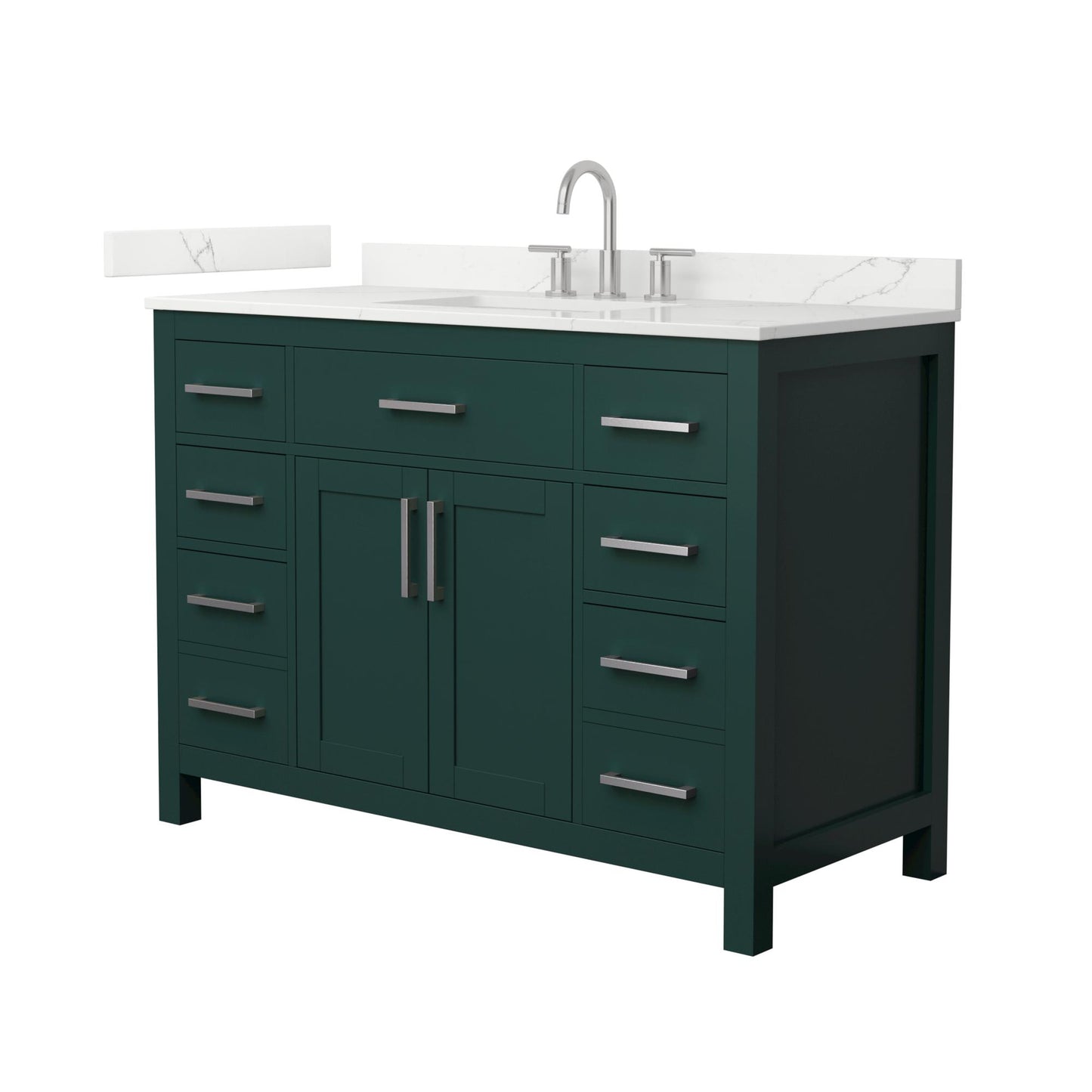 Beckett Bathroom Vanity with Countertop 48 inch Single Sink 3-hole Faucet Setup