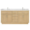 Custom image for Rift Oak with Brushed Nickel Trim / White Quartz / No Mirror