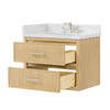 Custom image for Scandinavian Oak with Brushed Nickel Trim / Giotto Quartz / No Mirror