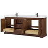 Custom image for Dark Walnut with Matte Black Trim / White Cultured Marble / No Mirror