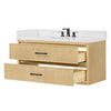 Custom image for Scandinavian Oak with Matte Black Trim / White Quartz / No Mirror
