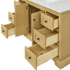 Custom image for Honey Oak with Polished Chrome Trim / Carrara Cultured Marble / No Mirror