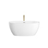 Custom image for White with Polished Chrome Trim and Brushed Gold Faucet