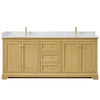Custom image for Honey Oak with Brushed Gold Trim / Giotto Quartz / No Mirror