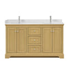 Custom image for Honey Oak with Polished Chrome Trim / Carrara Cultured Marble / No Mirror