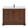 Custom image for Dark Walnut with Matte Black Trim / White Quartz / No Mirror