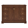 Custom image for Dark Walnut with Brushed Gold Trim / No Mirror