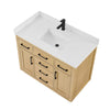 Custom image for Rift Oak with Matte Black Trim / White Quartz / No Mirror
