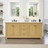 Custom image for Honey Oak with Matte Black Trim / White Cultured Marble / No Mirror