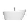 Custom image for White with Shiny White Trim and Polished Chrome Faucet / 67