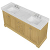 Custom image for Honey Oak with Polished Chrome Trim / Carrara Cultured Marble / No Mirror