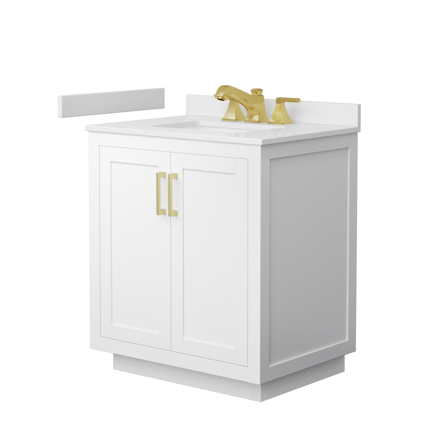 Miranda Bathroom Vanity with Countertop 30 inch Single Sink 3-hole Faucet Setup