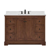 Custom image for Dark Walnut with Matte Black Trim / Carrara Cultured Marble / No Mirror