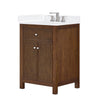 Custom image for Dark Walnut with Brushed Nickel Trim / White Cultured Marble / No Mirror