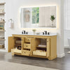 Custom image for Honey Oak with Matte Black Trim / Giotto Quartz / No Mirror