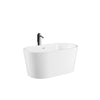 Custom image for White with Shiny White Trim and Matte Black Faucet