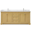 Custom image for Honey Oak with Polished Chrome Trim / White Quartz / No Mirror