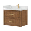 Custom image for Toasted Walnut with Satin Bronze Trim / Giotto Quartz / No Mirror