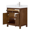 Custom image for Dark Walnut with Brushed Nickel Trim / White Quartz / No Mirror