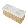Custom image for Scandinavian Oak with Brushed Nickel Trim / White Quartz / No Mirror