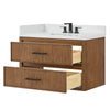 Custom image for Toasted Walnut with Matte Black Trim / Giotto Quartz / No Mirror