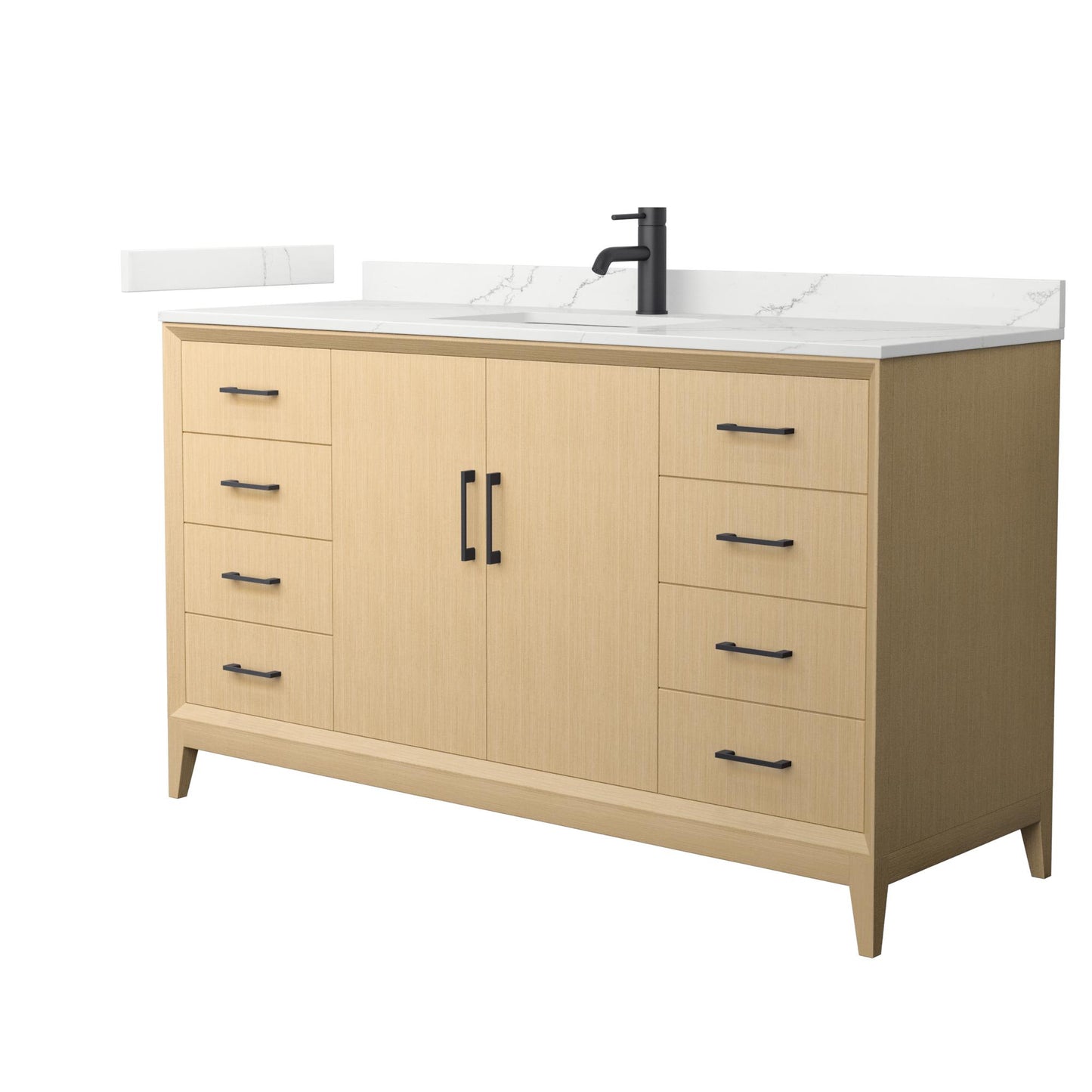 Janna Bathroom Vanity with Countertop 60 inch Single Sink Single hole Faucet Setup