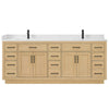 Custom image for Rift Oak with Matte Black Trim / White Quartz / No Mirror