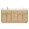 Custom image for Rift Oak with Brushed Nickel Trim / White Cultured Marble / No Mirror