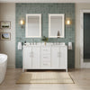 Custom image for White with Brushed Nickel Trim / No Mirror