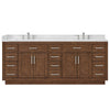 Custom image for Dark Oak with Brushed Nickel Trim / Giotto Quartz / No Mirror