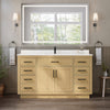 Custom image for Rift Oak with Matte Black Trim / White Cultured Marble / No Mirror
