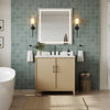 Custom image for White Oak with Matte Black Trim / White Cultured Marble / No Mirror